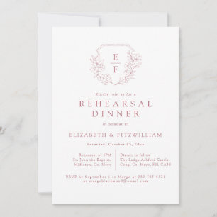 Invitation Répétition rose simple élégante en fleur de cerisi