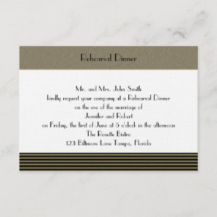 Invitation Répétition snob de mariage d'art déco