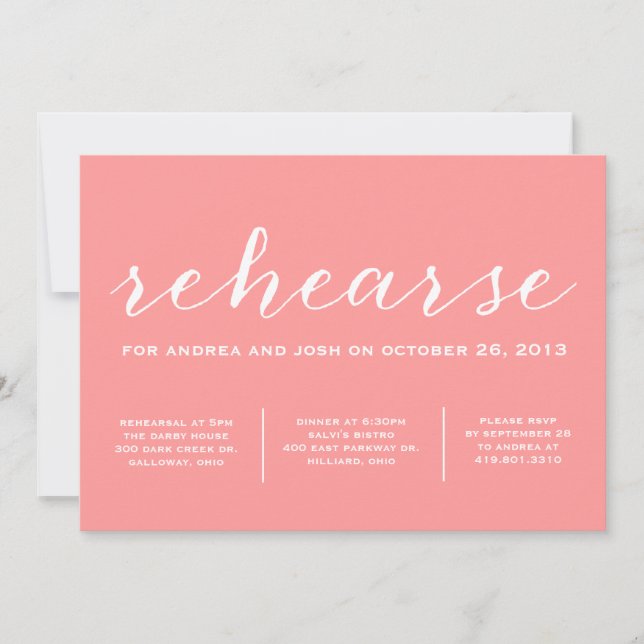 Invitation Répétons l'invitation à la calligraphie (Devant)