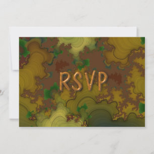 Invitation Réponse Camo fractale RSVP