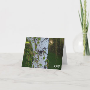 Invitation Réponse de mariage au Bouleau Pleureur
