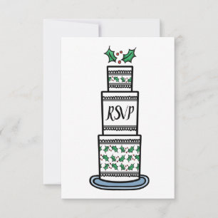 Invitation Réponse de mariage de Noël personnalisée