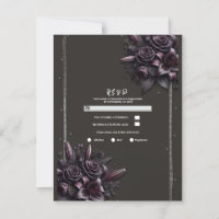 Réponse de mariage floral lys rose noir pourpre Be