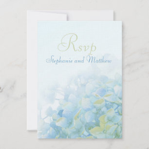 Invitation Réponse de mariage formel floral Hydrangea