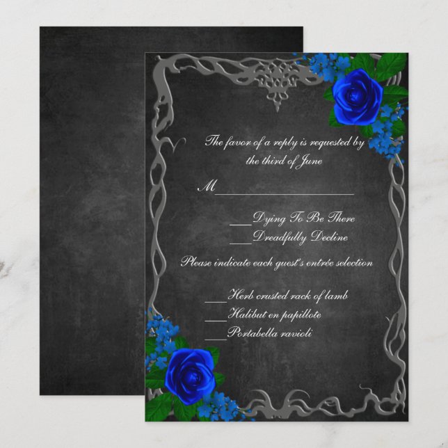 Invitation Réponse du Mariage de automne de la Commission roy (Devant / Derrière)