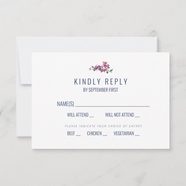 Invitation Réponse du Mariage de clé de la Grèce Bleue Médite (Dos)