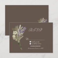 Réponse en aquarelle lavande Botanique florale rus