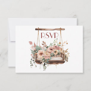 Invitation Réponse Jardin de Pêches Mignon RSVP