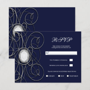 Invitation Réponse pour la soirée d'anniversaire Blue Sapphir