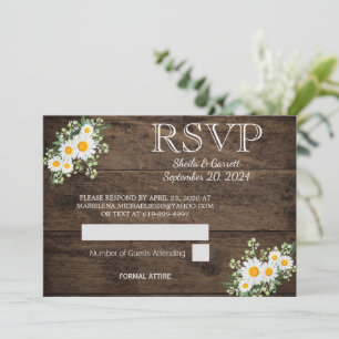 Invitation Réponse pour mariage au tournesol d'automne dans u