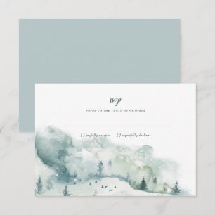 Invitation Réponse RSVP pour le mariage Winter Mystère
