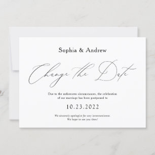 Invitation Report de date de mariage simple