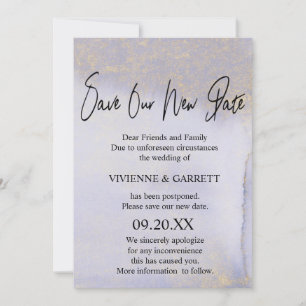 Invitation Report mariage Enregistrer notre nouvelle date