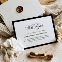 Report ou Annulation de Mariage | Avec Regret