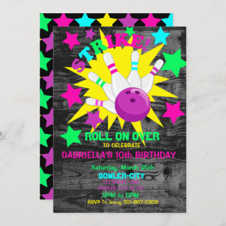 Invitation Reporter... STRIKE Bowling fête d'anniversaire