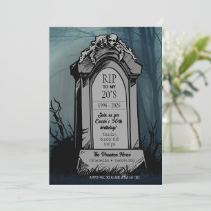 Invitation Repose en paix à ma fête d'anniversaire des années