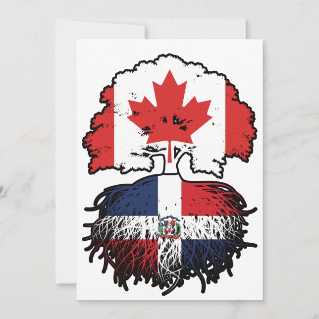 Invitation République Dominicaine Arbre du Canada canadien (Devant)