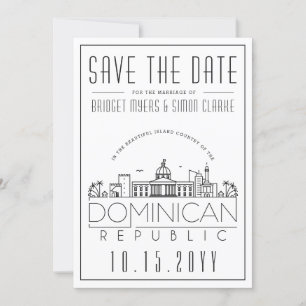 Invitation République dominicaine Mariage Horizon Faire part 