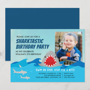 Invitation Requin mignon   Boys Birthday Party Photo