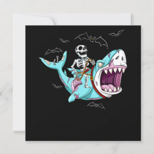 Invitation Requin Zombie Chevalier Squelette Cadeau Drôle d'H