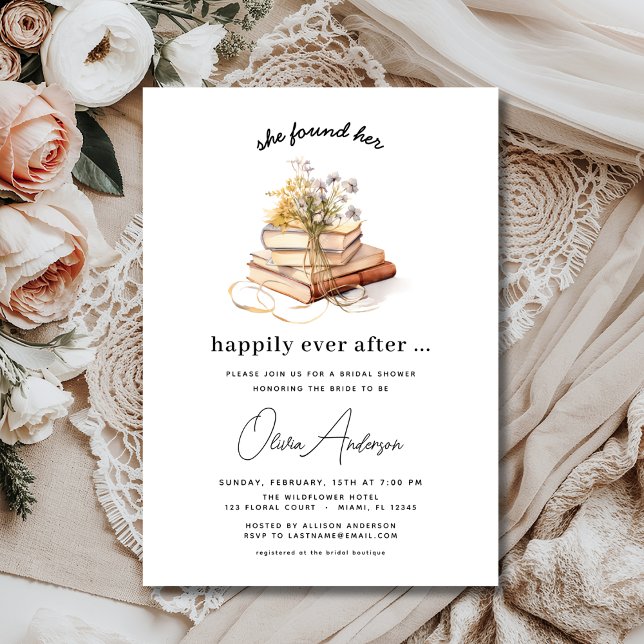 Invitation Réserver fleur sauvage Happy Jamais Après Fête des (Créateur téléchargé)