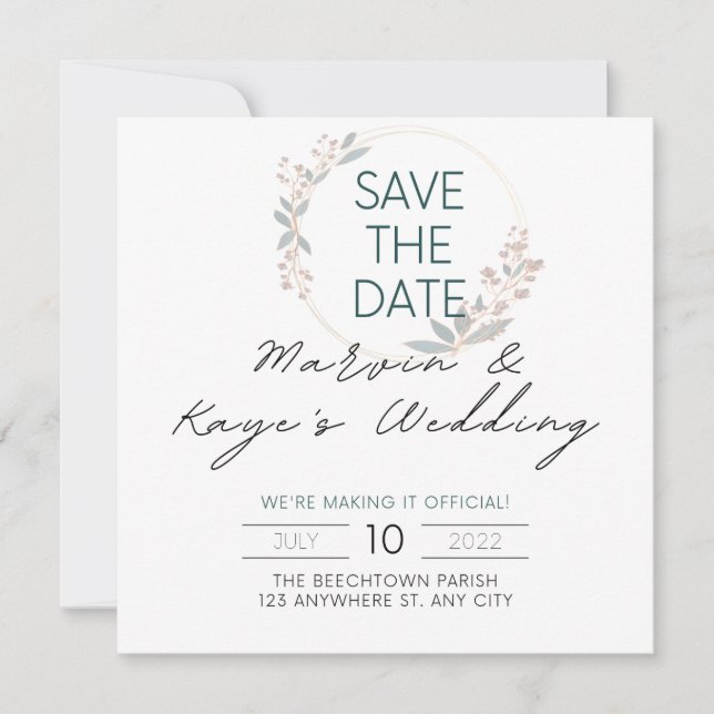INVITATION RÉSERVER LA DATE || MEILLEURE OFFRE || CARTON D'IN (Devant)