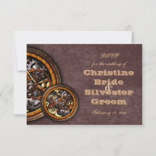 Invitation Réservoir et cuir, mariage rsvp