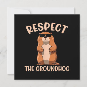 Invitation Respecter la marmotte - Jour de la marmotte Woodch