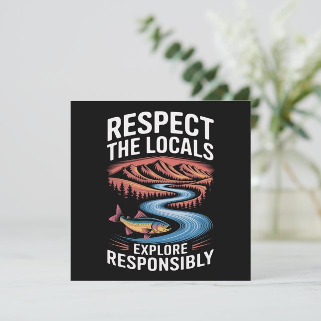 Invitation Respectez les habitants de l'Océan Poissonnier Sau (Debout devant)