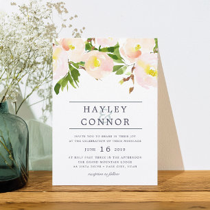 Invitation Ressort Aquarelle Flore
