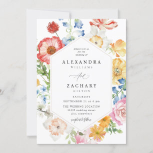 Invitation Ressorts multicolores Mariage 2