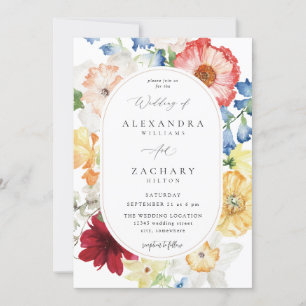 Invitation Ressorts multicolores Mariage 3a