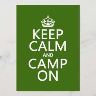 Invitation Restez au calme et installez-vous au camp