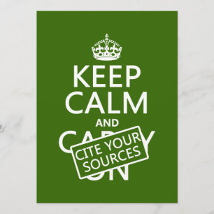 Invitation Restez calme et citez vos sources (dans n'importe