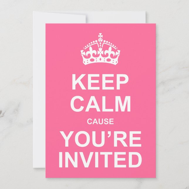 Invitation Restez calme parce que vous êtes invité(e) Sweet 1 (Devant)