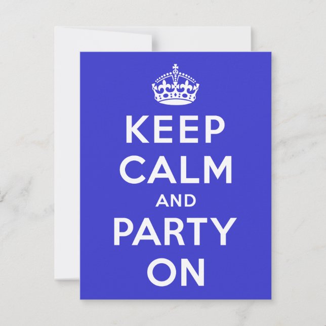 Invitation Restez tranquille et faites la fête (Devant)