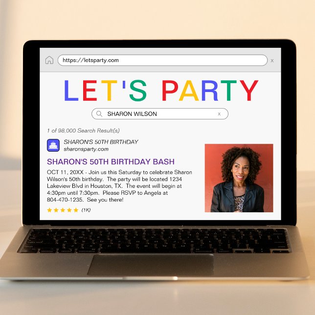 Invitation Résultat de recherche 50e fête d'anniversaire (Créateur téléchargé)