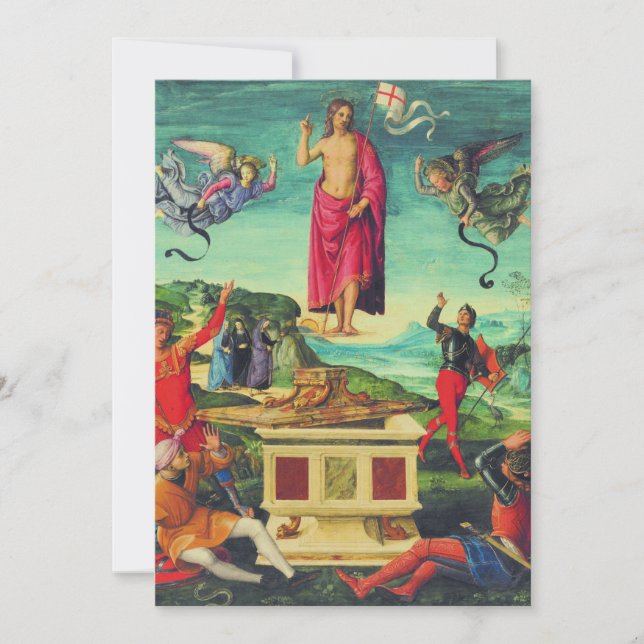 Invitation Résurrection de Jésus-Christ par Raphaël (Devant)