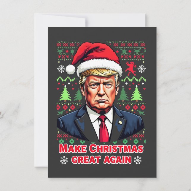 Invitation Rétablir Noël en beauté Sweat de Noël démodé trump (Devant)