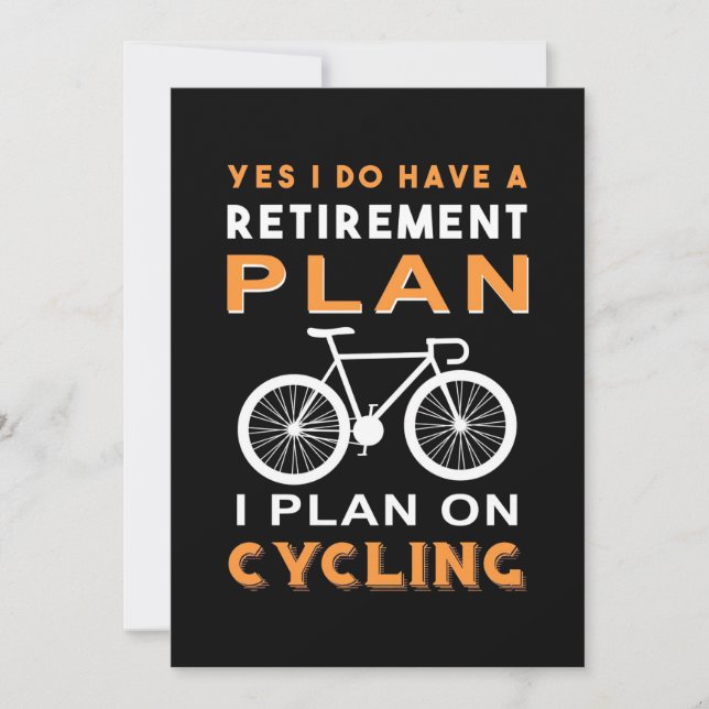 Invitation Retirement plan I Plan on cycling (Devant)
