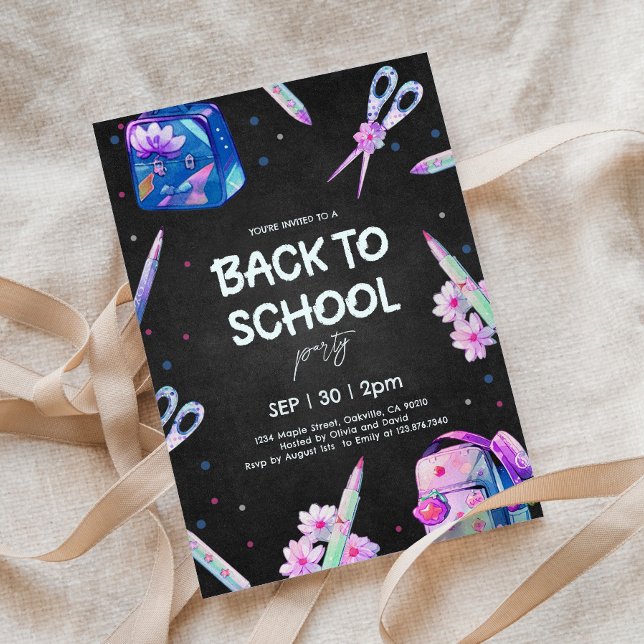 Invitation Retour à la fête scolaire (Créateur téléchargé)
