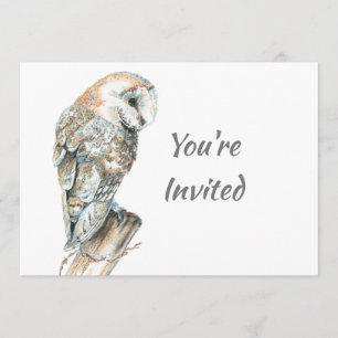 Invitation Retour à la nature, Barn Owl, Bird, Anniversaire