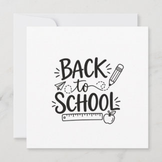 Invitation Retour à l'école Fournitures scolaires minimales R