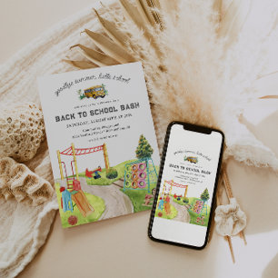 Invitation Retour à l'école   Playground Park Party