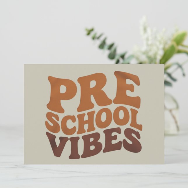 Invitation Retour à l'école Premier jour de pré-maternelle Gr (Debout devant)