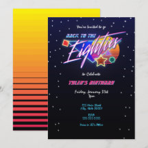 Retour À L'Invitation De Neon Dans Les Années 80