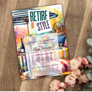 Invitation Retrait Dans Le Style I Deleva Pique-Nique Retrait