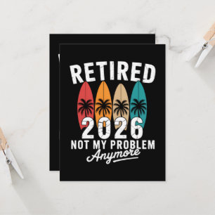Invitation Retraité 2026 Plus Mon Problème Hawaï Palmier