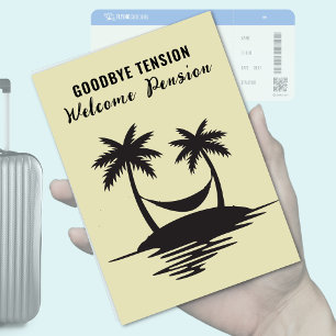 Invitation Retraite Adieu Tension Palm Tree Hammock