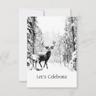 Invitation Retraite de Cerf Masculin Art de Cerf